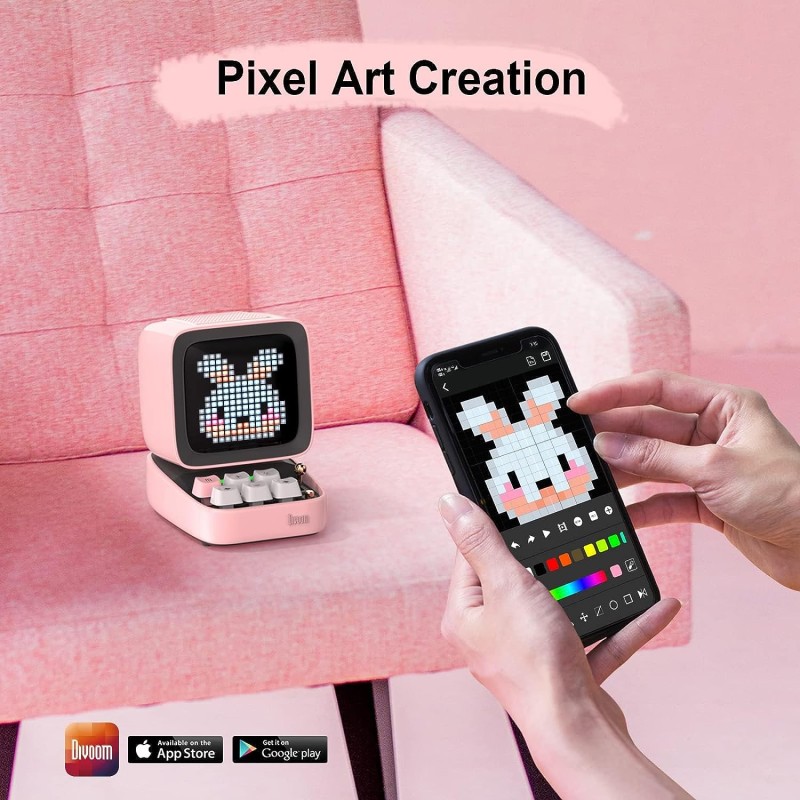 Divoom Ditoo Pixel Art Portable Bluetooth Speaker with App