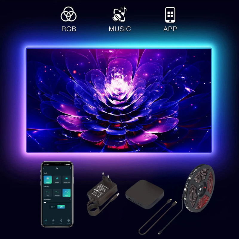 OG TV Amblight HDMI Sync Box | RGBIC TV Backlight for PS5, Xbox and Home Cinema Pakistan